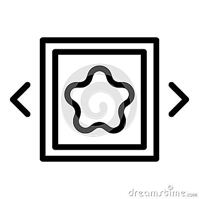 Star content icon outline vector. Seo market Vector Illustration