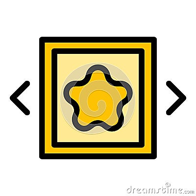 Star content icon vector flat Vector Illustration