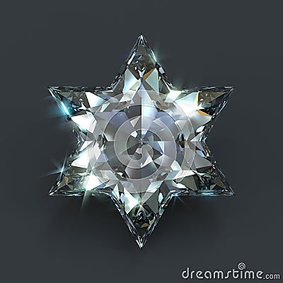 Star of David diamond Stock Photo