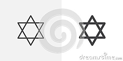 Star of David icon Vector Illustration