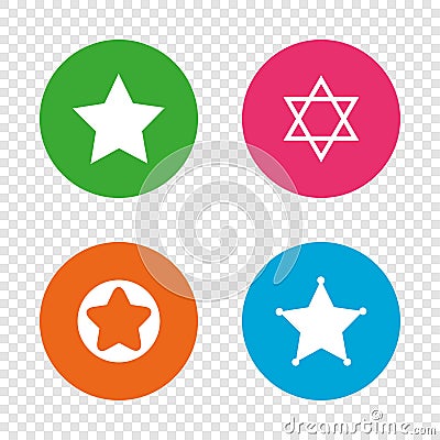 Star of David icons. Symbol of Israel. Vector Illustration