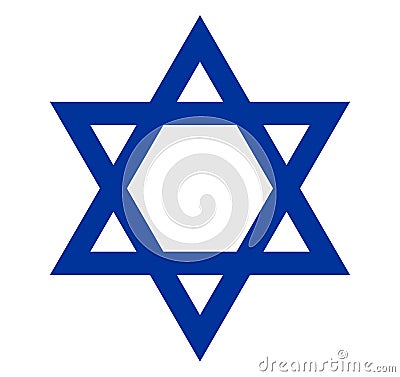 Star of David , Israel flag symbol, emblem, seal. a symbol of Jewish culture and religion. Stock Photo