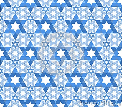 Star of David pattern Vector Illustration