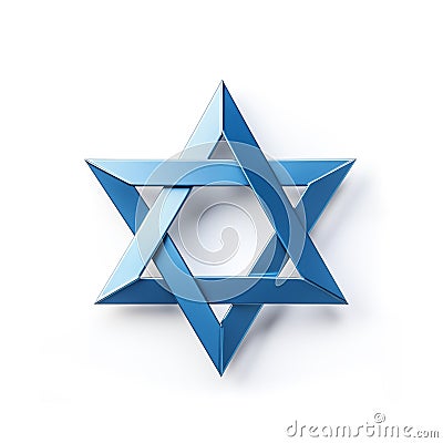A Star of David, Shield of David, hexagram as a Jewish symbol Stock Photo
