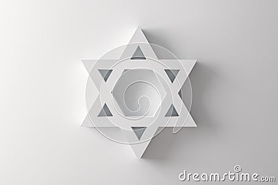 Star of David on a white background, Judaism, religious symbol Cartoon Illustration