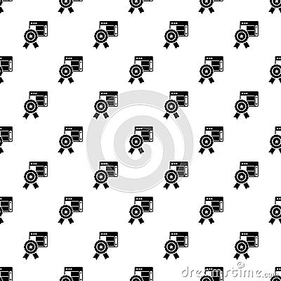 Star emblem pattern seamless vector Vector Illustration