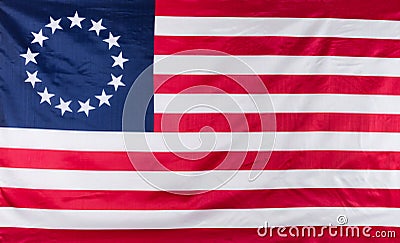 13 star flag for the original colonies of America Stock Photo