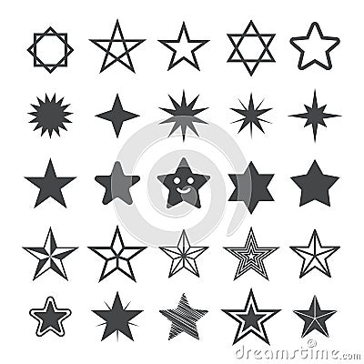 Star flat icon. Sign Star Vector Illustration