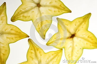 Yellow star shaped flowers Stock Photo