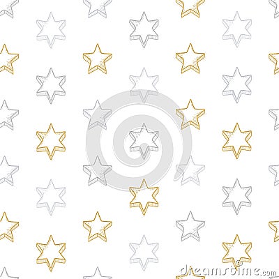 Star gingerbread cookie vector texture Vector Illustration