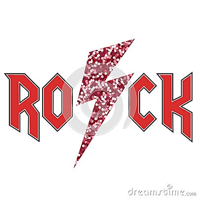 Star glitter fashion slogan in rock style. Vector Illustration