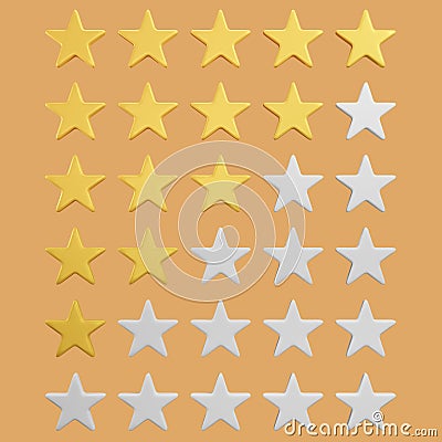 star, icon 3D render Stock Photo