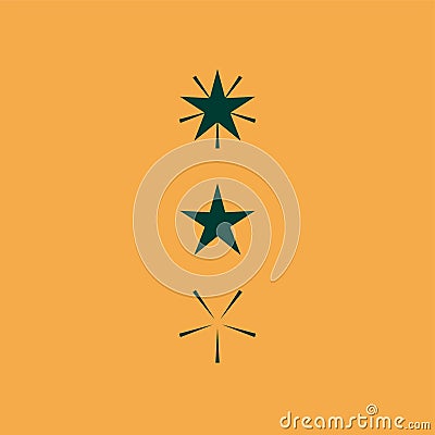 Star icon design template elements. Winter symbol of Christmas and New Year. Sparkling star. Simple vector sign illustration in a Cartoon Illustration