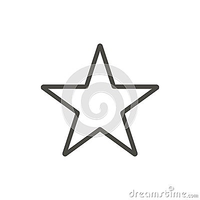 Star icon. Outline vector. Stock Photo