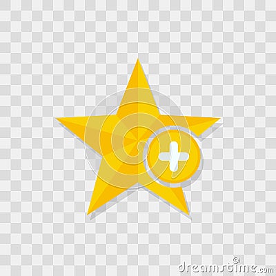 Star icon, plus icon Vector Illustration