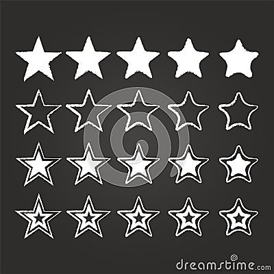 Star Icon Set Vector Illustration