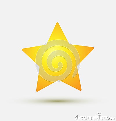 Star icon . Classic rank isolated. Trendy flat favorite design. Star website pictogram mobile app. Logo illustration. Shiny Cartoon Illustration