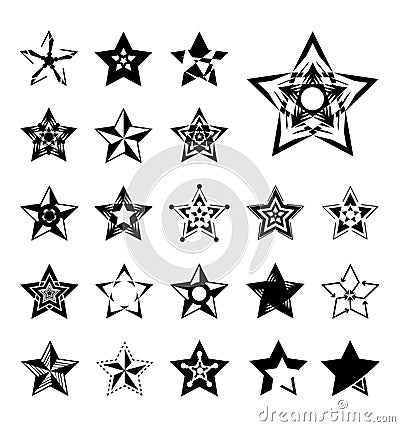 Star icons Vector Illustration