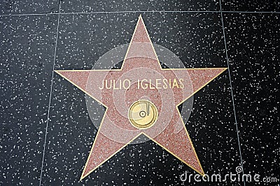 The star of Julio Iglesias Editorial Stock Photo