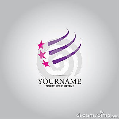 Star Line Design Logo Stock Photo