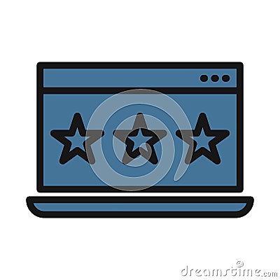Star line isolated vector icon can be easily modified and edit Stock Photo