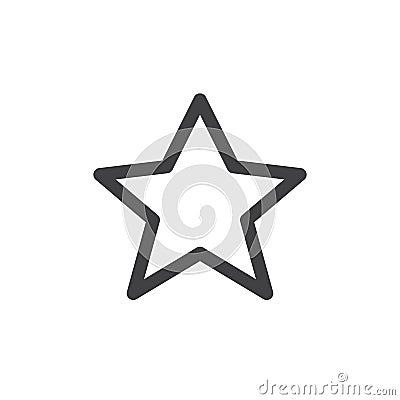 Star line simple icon Vector Illustration