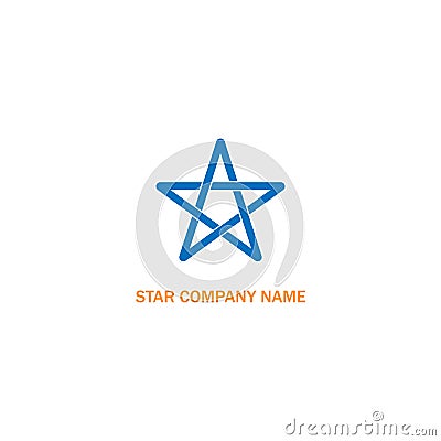 Star Logo Template Vector Illustration - Abstract Five sided Star Company Logotype Vector Illustration