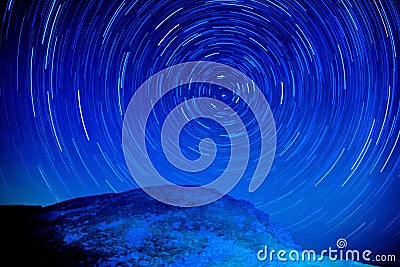 The Star Orbit of High Mountain Stock Photo