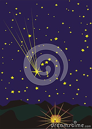 Star over Bethlehem Vector Illustration