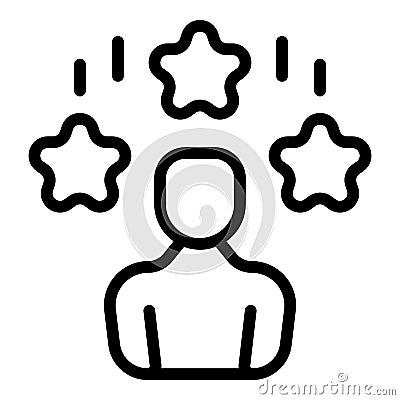 Star personal skill icon outline vector. Goal capacity Vector Illustration