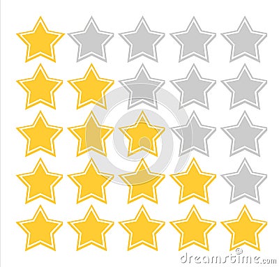 Star quality rating Stock Photo