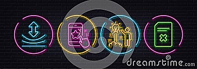 Star rating, Creative idea and Resilience minimal line icons. For web application, printing Vector Stock Photo