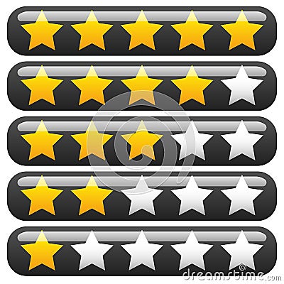 Star rating element for valuation, feedback, rating, user experi Vector Illustration