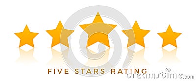 5 star rating icon vector. Rate vote like ranking symbol Vector Illustration