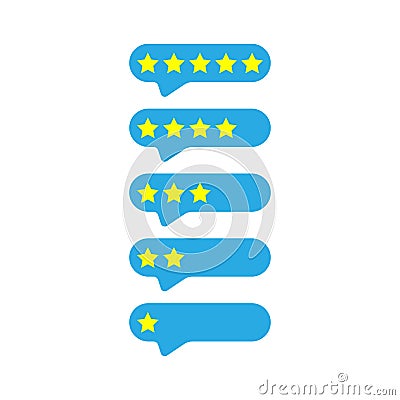 Star Rating. Stars Rating in flat design. Star Rating business concept Vector Illustration