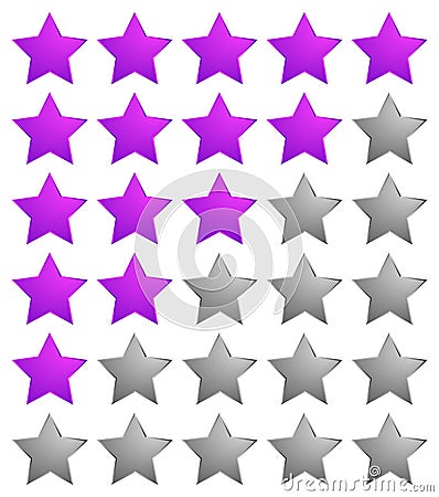 Star rating system icon / Colorful star design element for review, quality concepts Vector Illustration