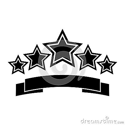 Star rating vector icon. quality illustration symbol or logo. Vector Illustration