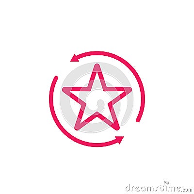 Star rotation arrow symbol vector Vector Illustration