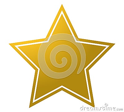 star shape decoration sky award emblem icon on white background. Stock Photo