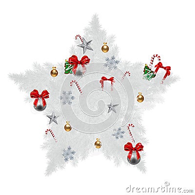 Star shaped Christmas pine Stock Photo