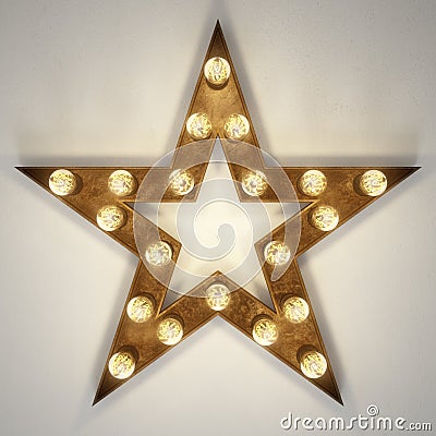 Star shaped light decor Stock Photo