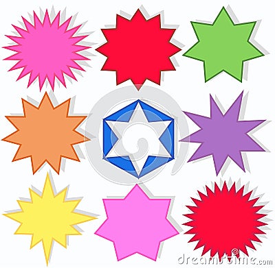 Star shapes Vector Illustration