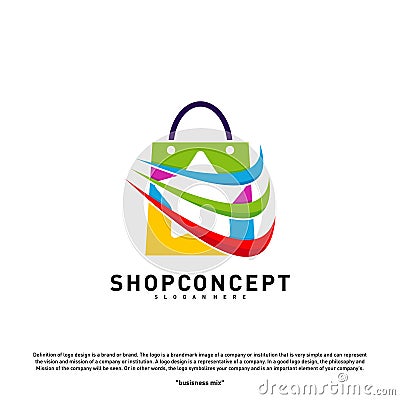 Star Shop Logo Design Concept. Shopping center Logo Vector. Shop and gifts symbol Vector Illustration