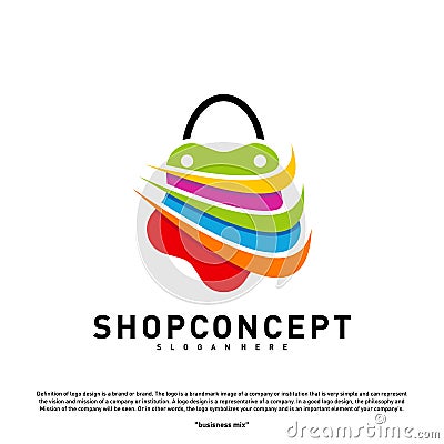 Star Shop Logo Design Concept. Shopping center Logo Vector. Shop and gifts symbol Vector Illustration