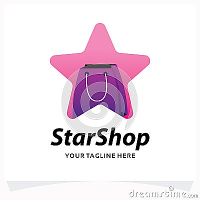 Star Shop Logo Template Design Template Vector Illustration