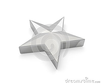 Star silver grey gray 3D Stock Photo