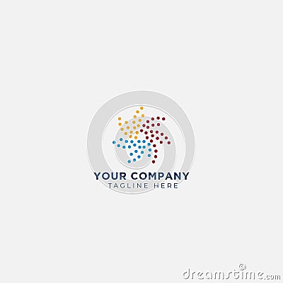 Star sparks logo full color design Vector Illustration