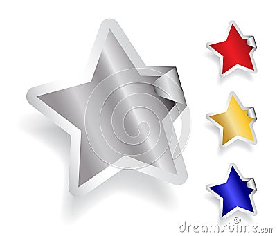 Star Sticker Vector Illustration