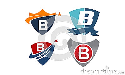 Star Swoosh B Template Set Vector Illustration