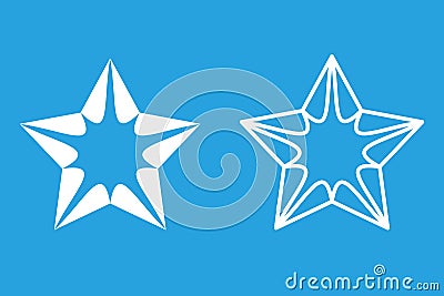 Star symbol icon original creative symmetrical scrapbook bitmap illustration for design Cartoon Illustration